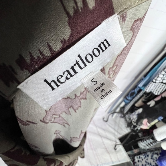 NWOT |•HEARTLOOM•| Brown Camo-like Print Wrap Draped Dress Size Small - Picture 12 of 16